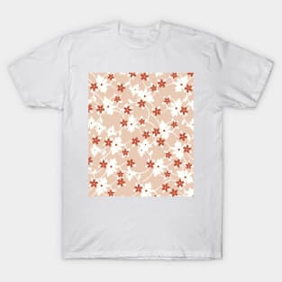 Dark orange Flower Art T-Shirt